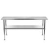 Heavy Duty 72 x 24 inch Stainless Steel Kitchen Restaurant Prep Work Table