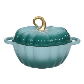 Pumpkin Enameled Cast Iron Dutch Oven With Lid, 4.5 QT Dual Handles And Heavy Duty Pot, Oven Safe Up To 500 For Bread Baking, Braising, Cooking A (Option: Cyan)