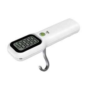Portable Digital Luggage Scale With Retractable Hook, High-Precision Travel Suitcase Weight Scale With LCD Display, White (Option: White)