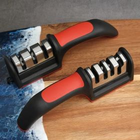 1-Pack Knife Sharpener Tool - Super Bowl Prep Edge Maintenance For Slicing Meats & Vegetables (Option: Red-Dd)