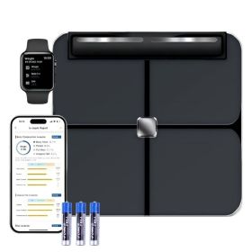Smart Body Composition Scale, Digital Bluetooth Bathroom Weight And Body Fat Analyzer With App Tracking (Option: Black)