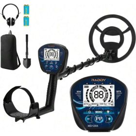 High-Precision Professional Adult Metal Detector, 4 Modes, 10 Inch IPX7 Waterproof Probe, LCD Display Complete Treasure Hunt Kit Including Earpho (Option: MD 4073)